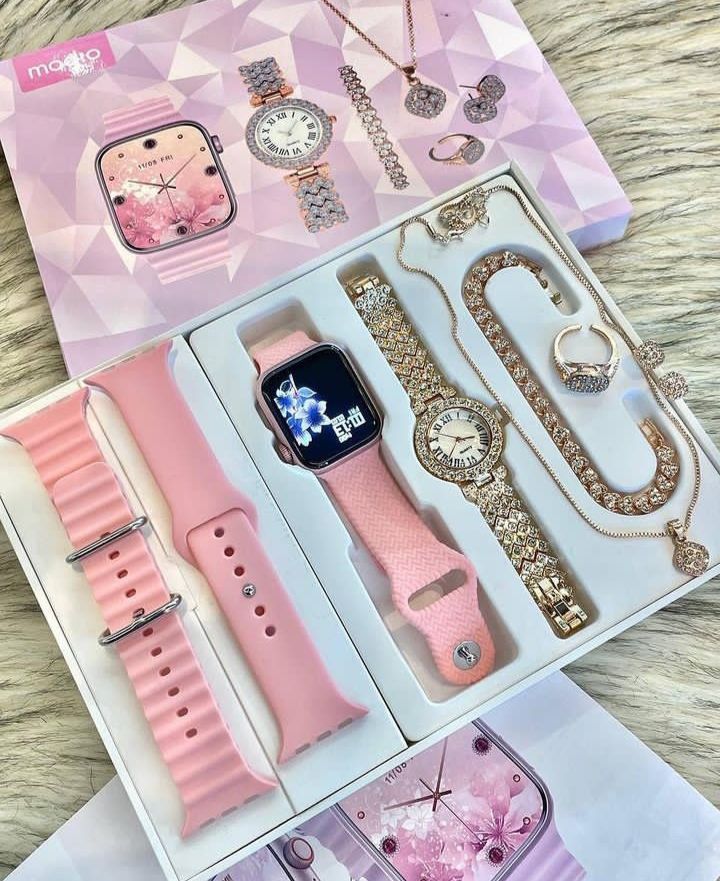 A58 Plus 6 IN 1 Smartwatch Set